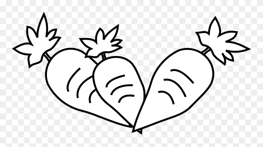 Black And White Snowflake Clipart - Black And White Vegetable Clipart - Png Download