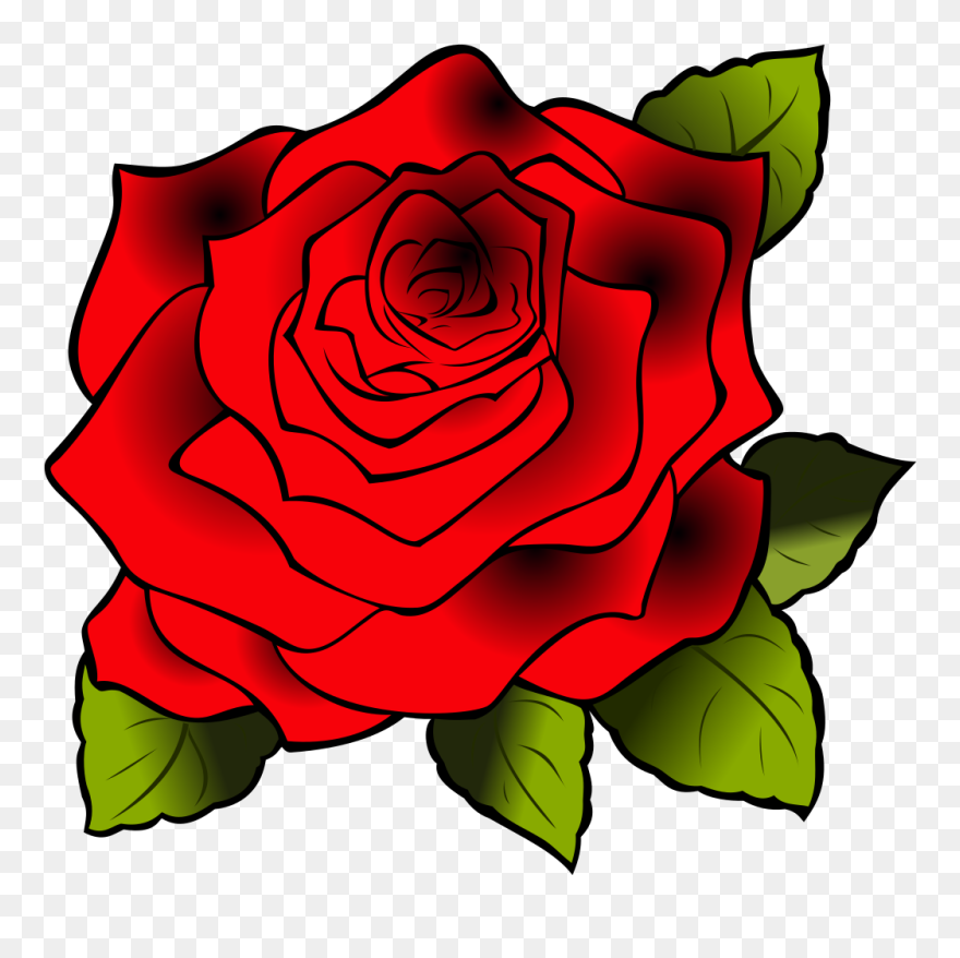Red Rose Svg Clip Arts - Rose Clipart - Png Download