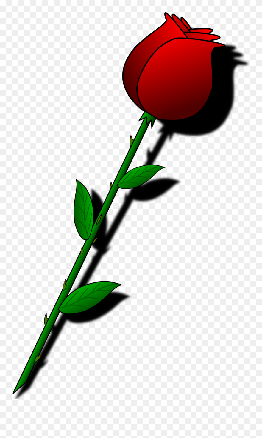 Good Morning Single Red Rose Clipart