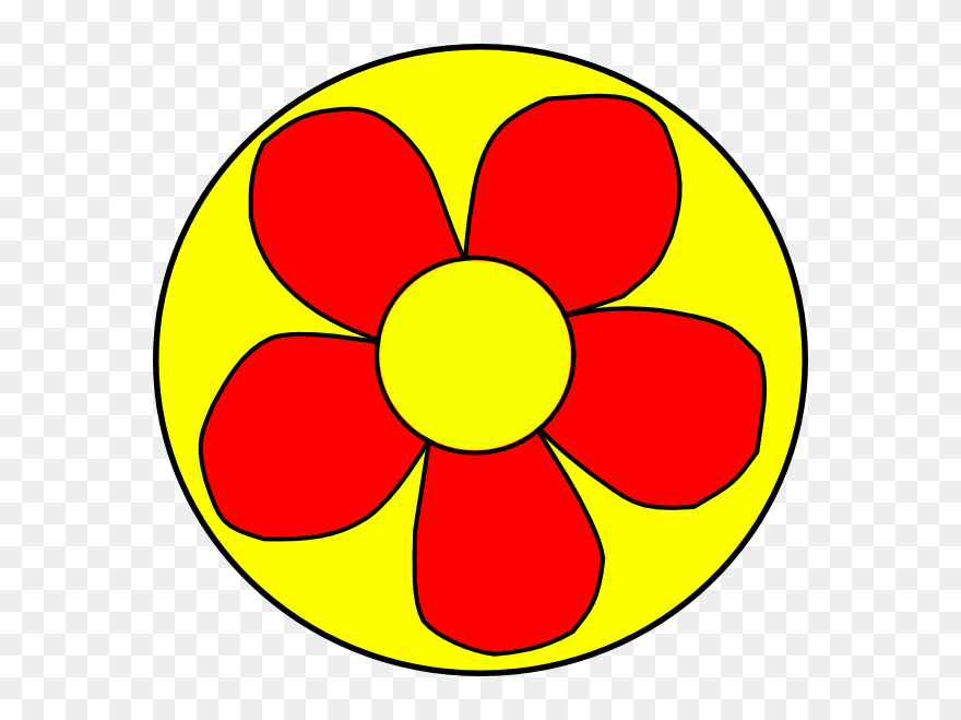 Red And Yellow Flower Clipart - Png Download