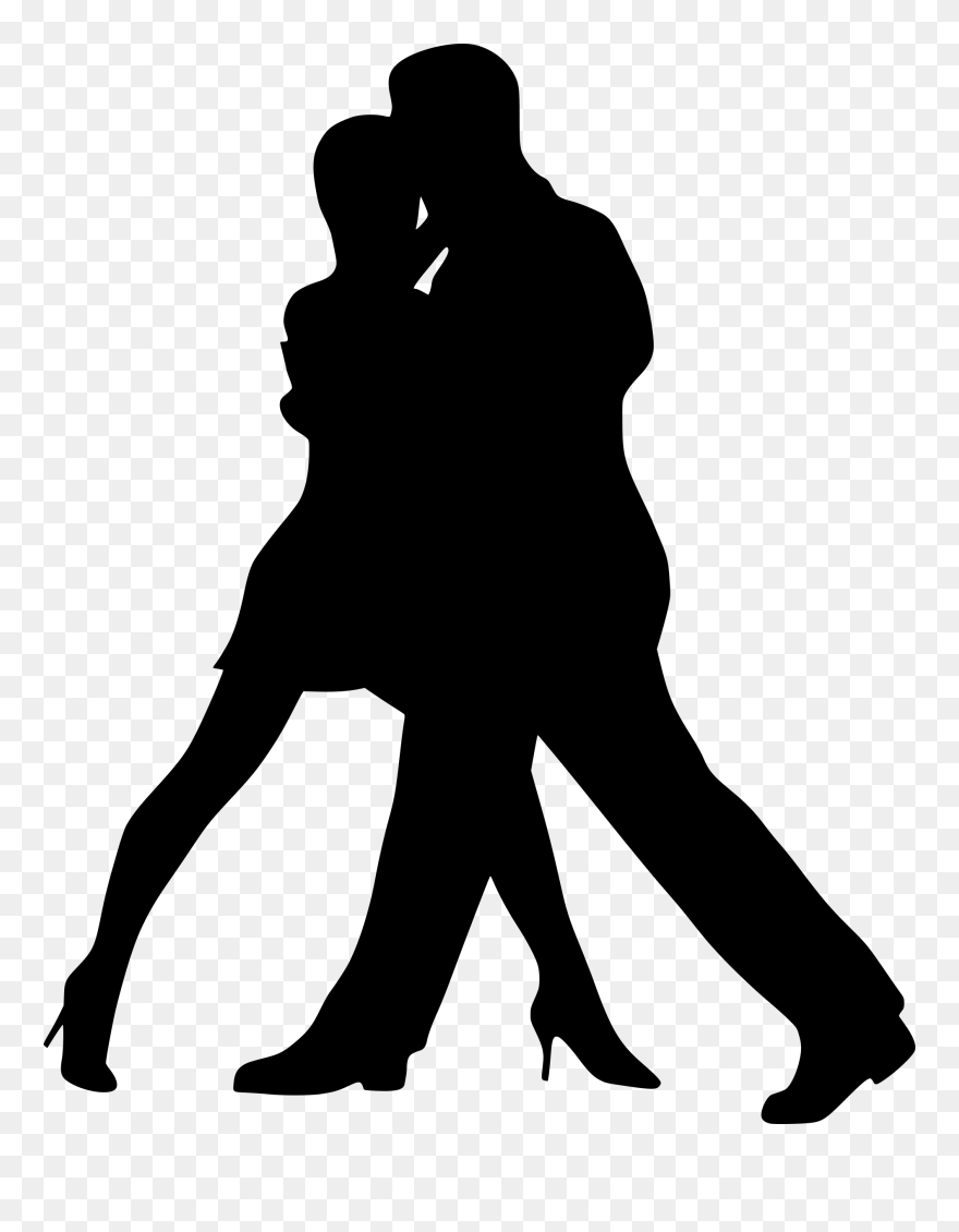 Dance Silhouette Clipart At Getdrawings - Clipart Dancing Couple Silhouette - Png Download