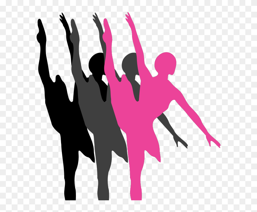 Triple Ballet Dancer Silhouette Blue-white Svg Clip - Ballet Dancer Silhouette - Png Download