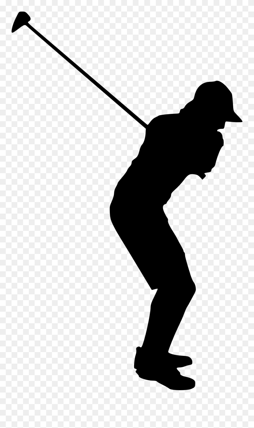 Silhouette Golf Clip Art - Transparent Background Golfer Silhouette Png