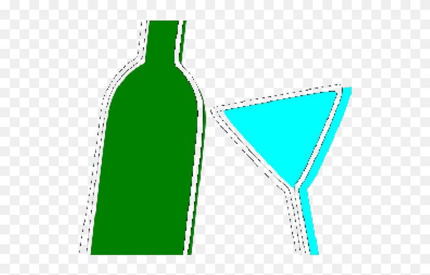 Alcohol Bottle Free Clipart Vector Black And White - Glass Bottle - Png Download