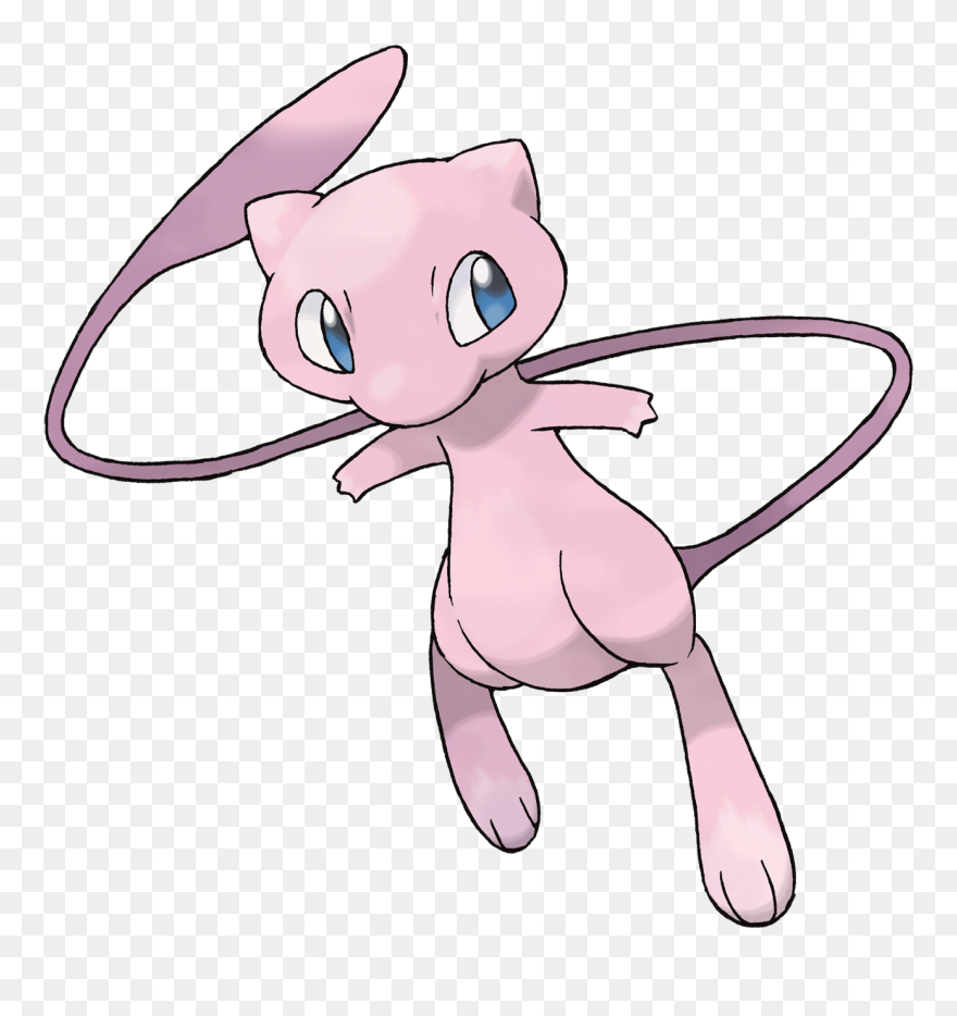 Transparent Pokemon Clipart Black And White - Mew Pokemon - Png Download