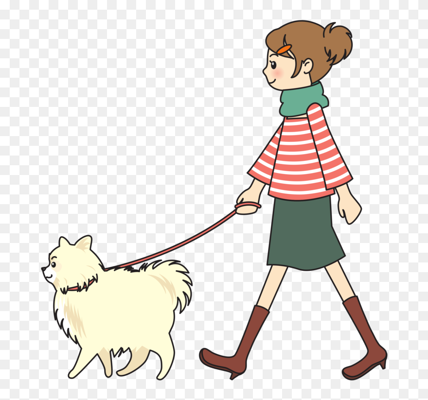 Pet Sitter Cliparts - Walking The Dog Clip Art - Png Download