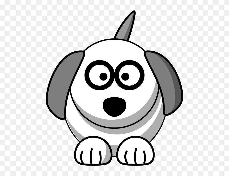 Cartoon Puppy Face Outline Clipart