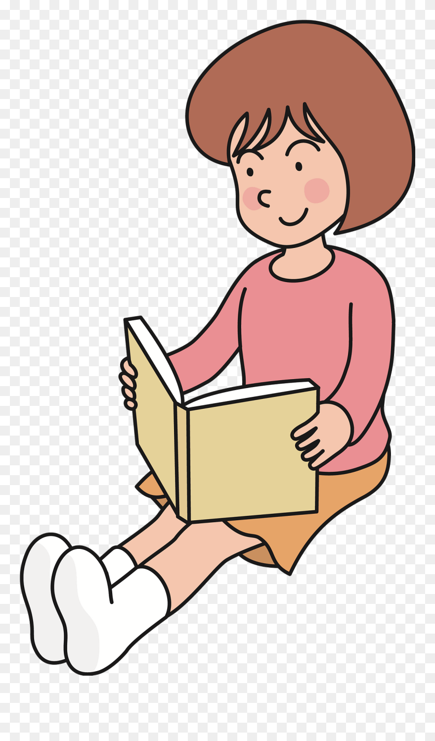 Reading Book Clipart - Clip Art Reading A Book - Png Download