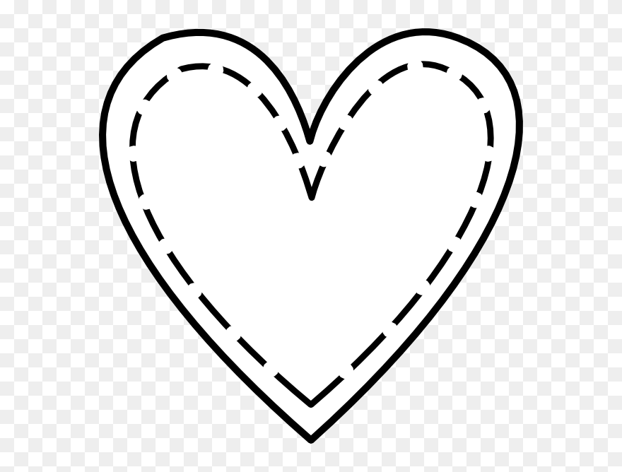 Double Heart Outline Clipart - Wrinkled Heart Activity - Png Download