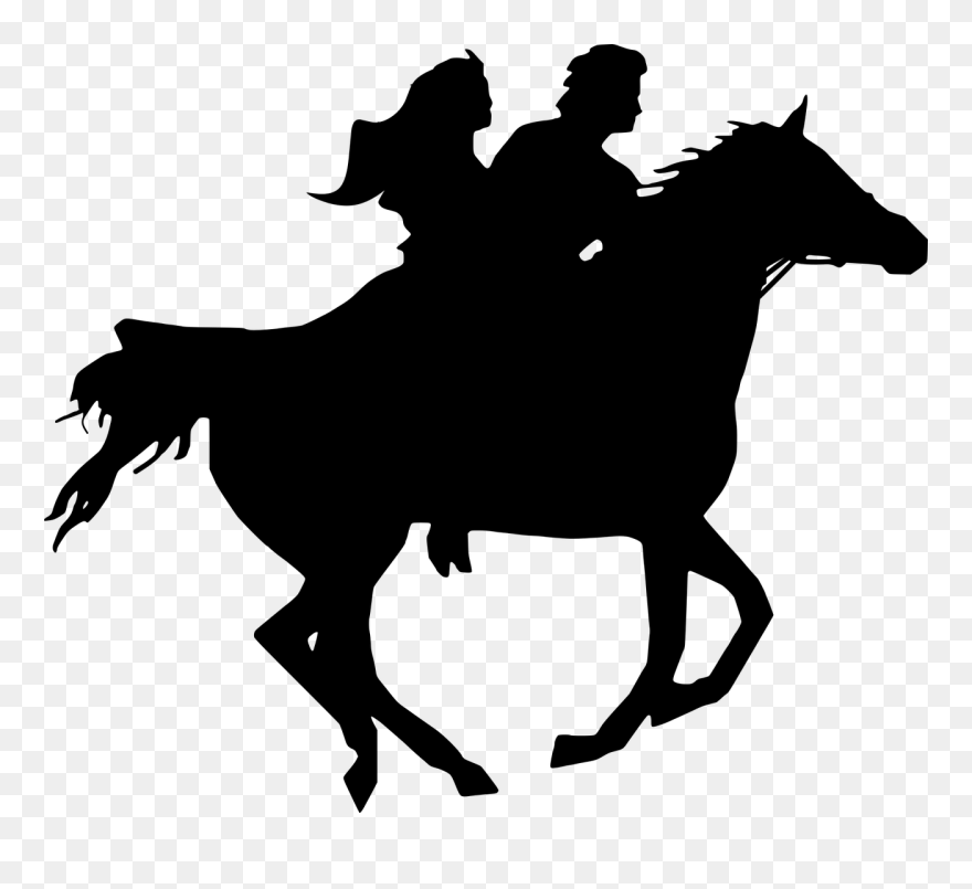 Horse Racing Equestrian - Riding Horse Silhouette Png Clipart