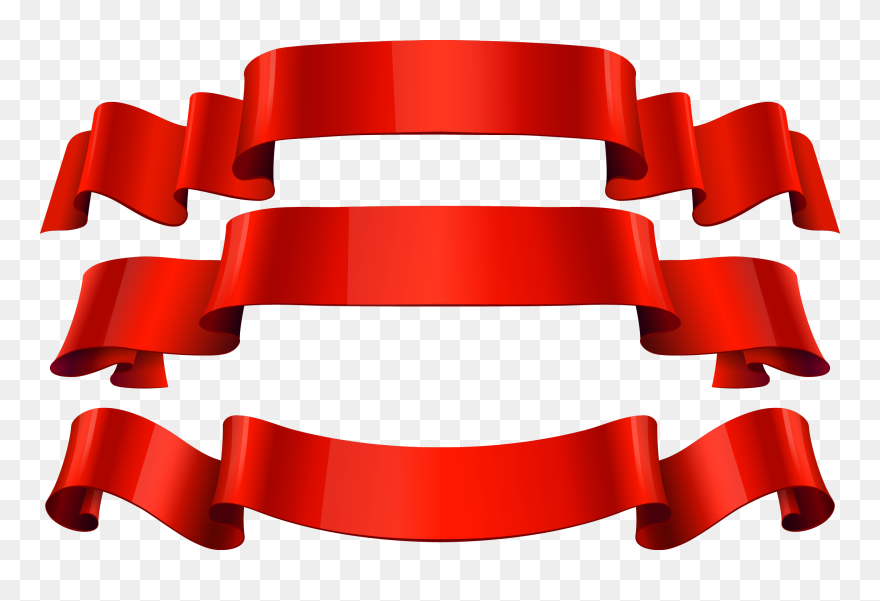 Clip Art Streamers Transprent Png Free Download - Red Ribbon Png Banners Transparent Png