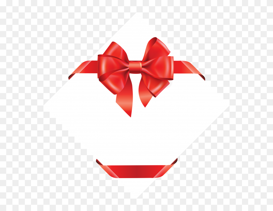 On Card Red Ribbon Free Clipart Download - Happy Birthday Gif Bow - Png Download