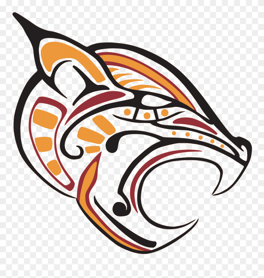 Png Black And White Library Bobcat Clipart Texas State - Indigenous Animal Art Transparent Png