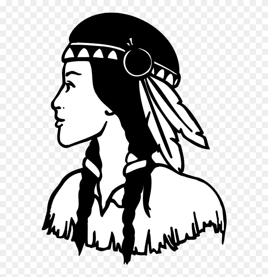 Native American Girl Drawing At Getdrawings - Native American Woman Logo Clipart