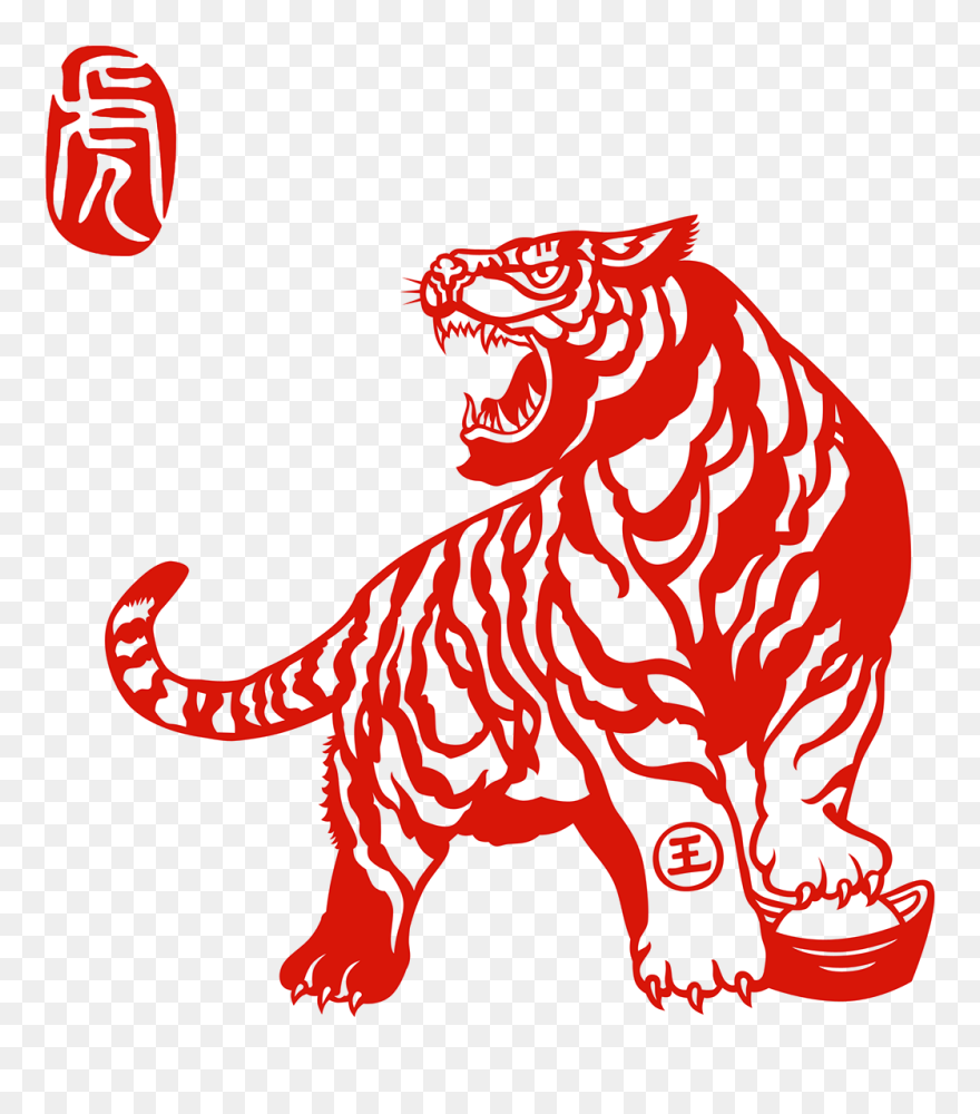 Chinese Zodiac Animals On Behance - Tiger Zodiac Png Clipart