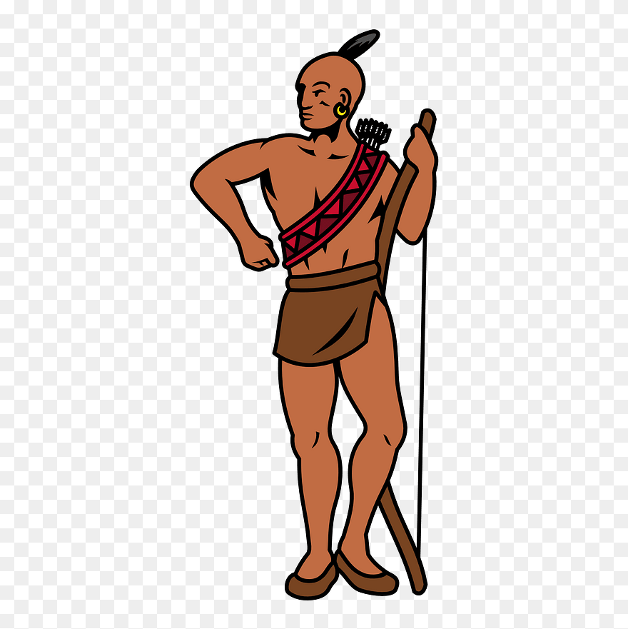 Native American Archer Clipart - Native American Clip Art - Png Download