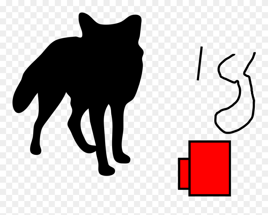 Arctic Fox Silhouette Silver Clipart