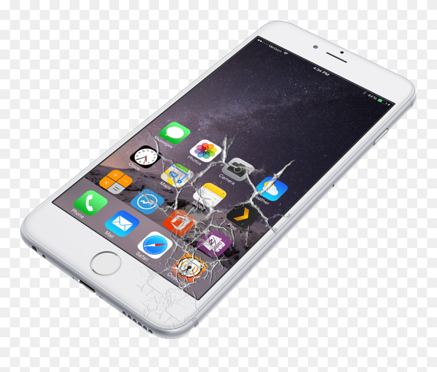 Iphone Clipart Cracked - Iphone 7 Cost Sprint - Png Download
