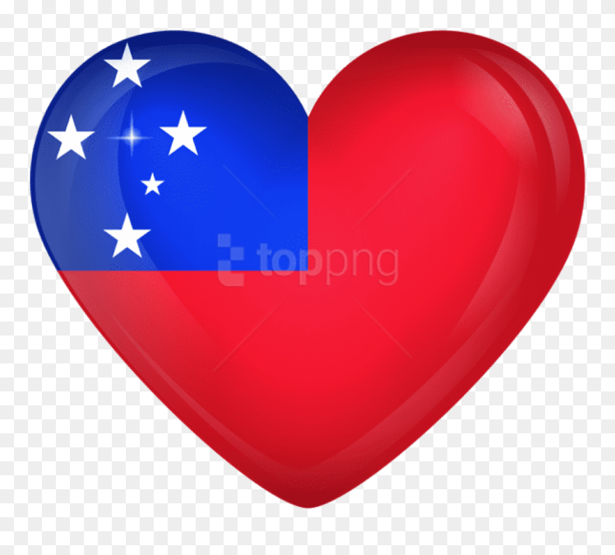 Free Png Download Samoa Large Heart Flag Clipart Png - Chinese Flag With Bat Transparent Png