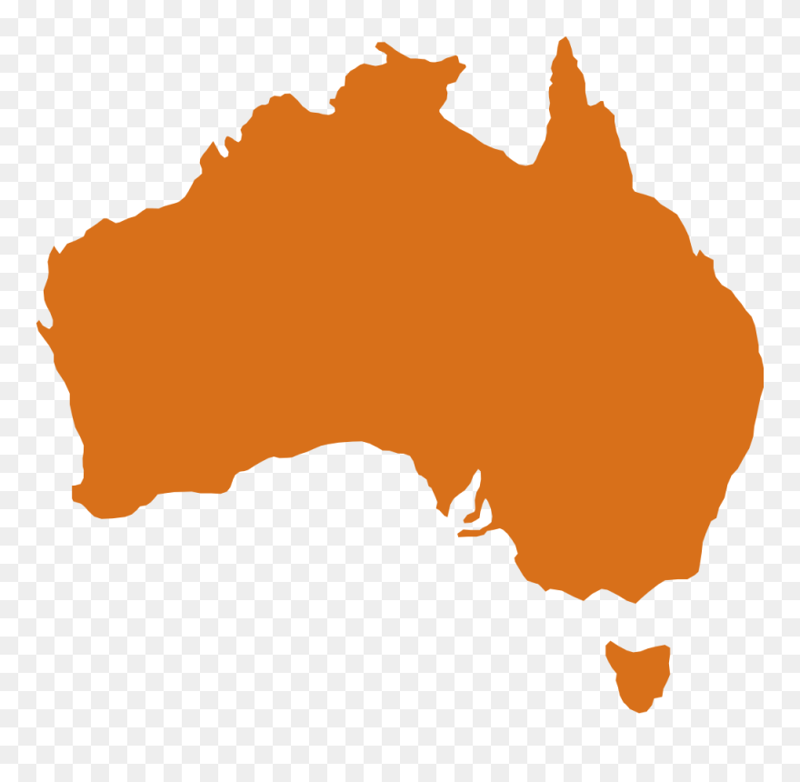 Vector Australia Map Outline Clipart
