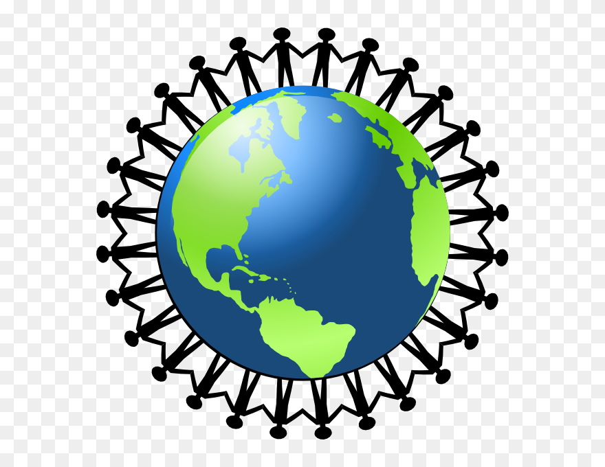 Everyone Holding Hands Around The World Clipart