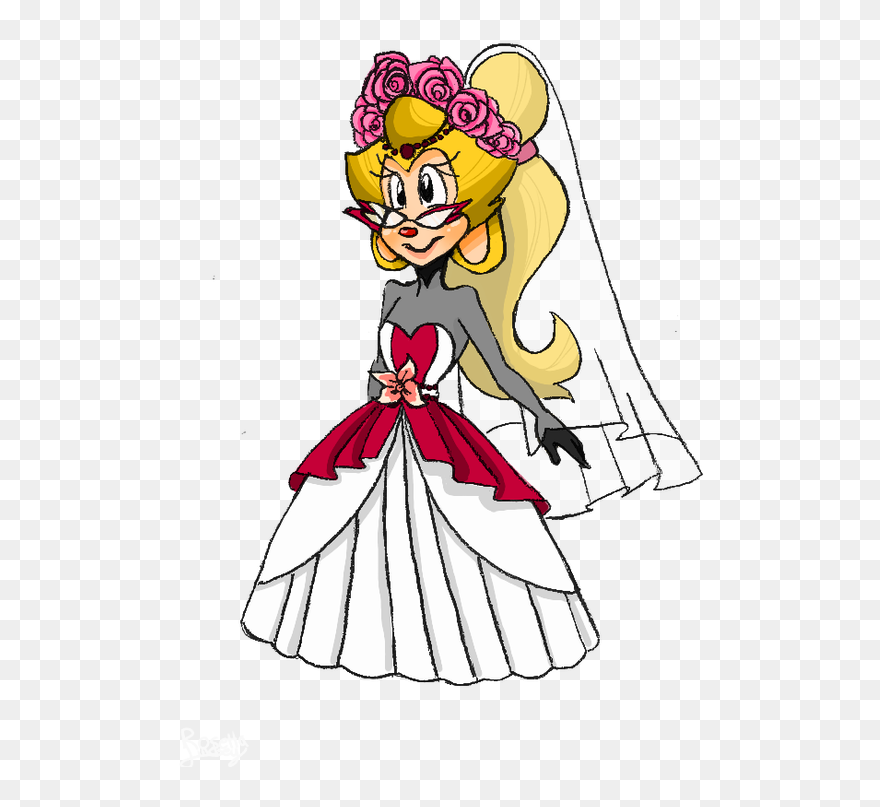 Wedding Dress - Cartoon Clipart