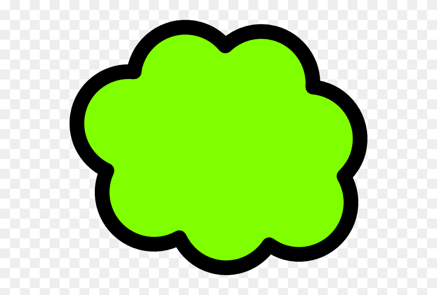 Clipart Clouds Green - Green Cloud Clipart - Png Download