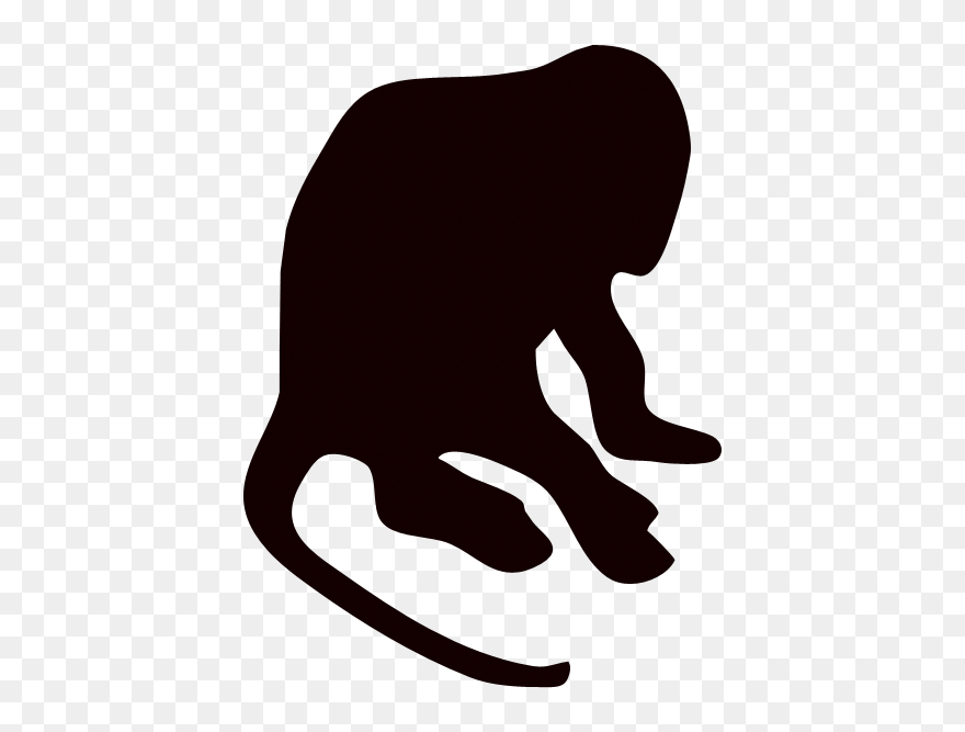 Silhouette Monkey Drawing - Monkey Silhouette Clipart