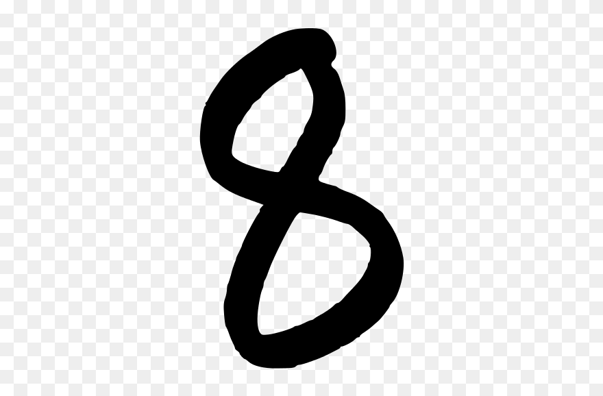 9 Handwritten 1 - Handwritten Eight Clipart