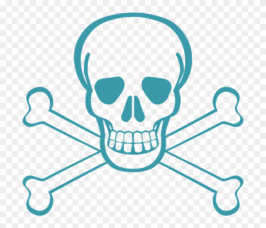 Skull And Crossbones Drawing Human Skull Symbolism - Czaszka Piracka Clipart
