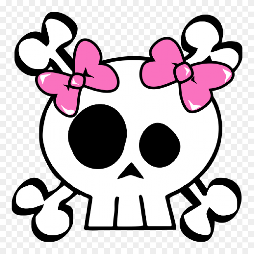 A Sweet Skull Crossbones Baby One Piece Toddler T Skull And Crossbones Pink Clipart Pinclipart
