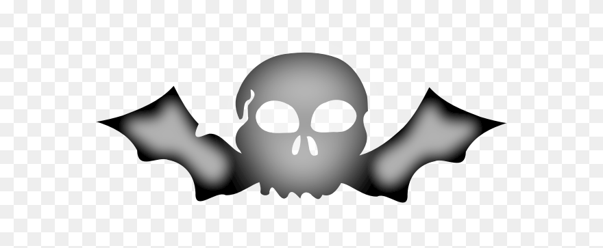 Batskull - หัว กะโหลก ฮาโลวีน การ์ตูน Clipart