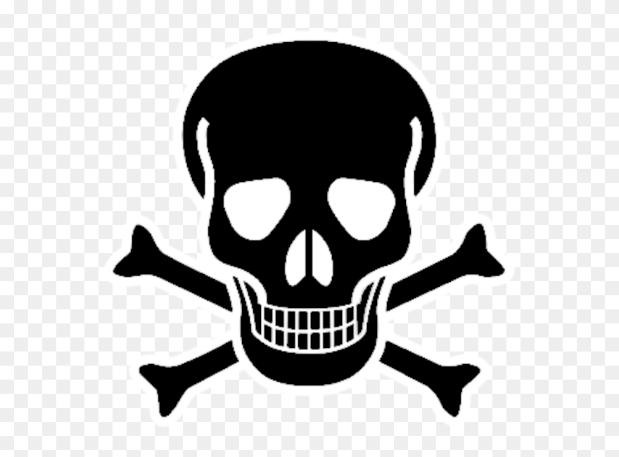 Black Pirate Skull And Crossbones Clipart