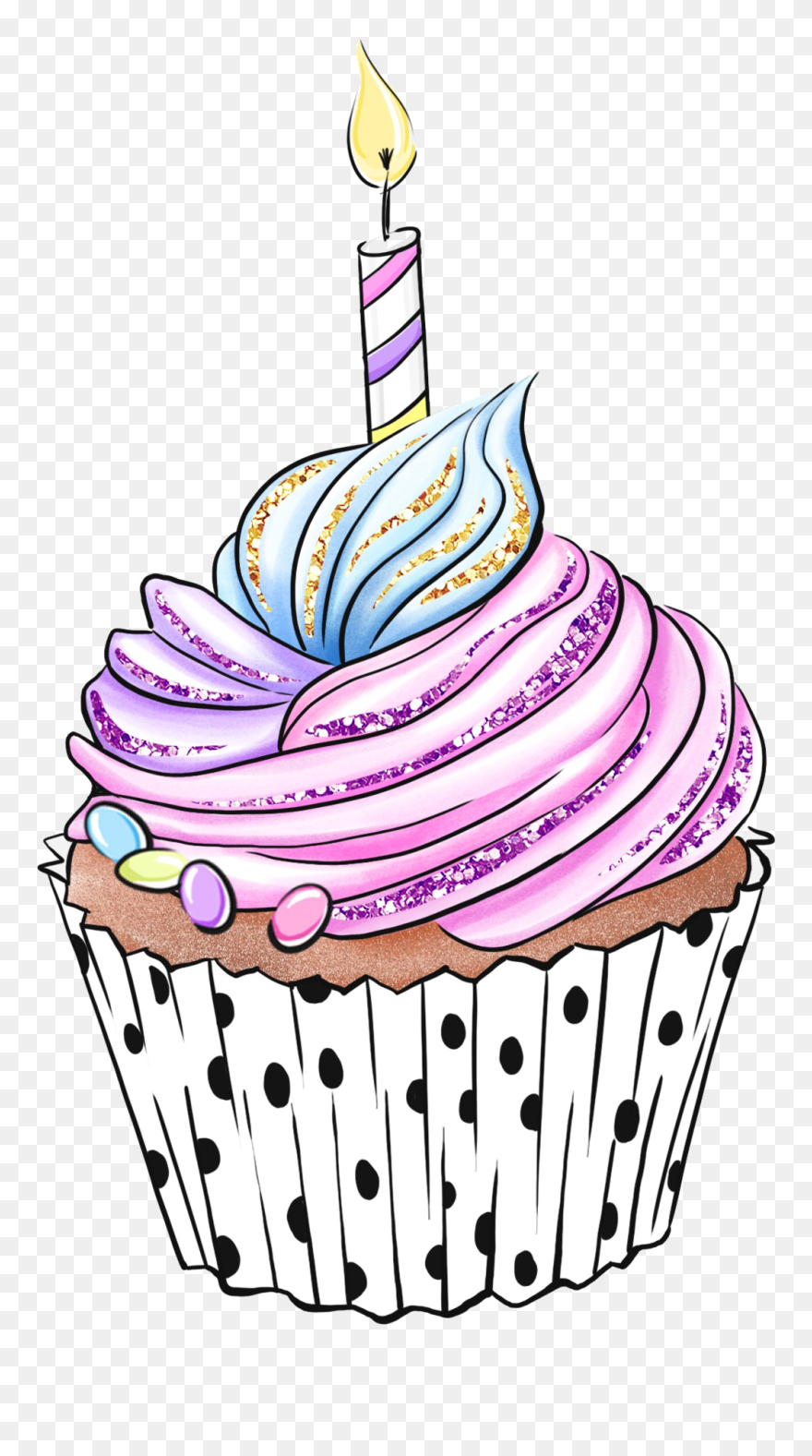 Cupcake Illustrations Clipart