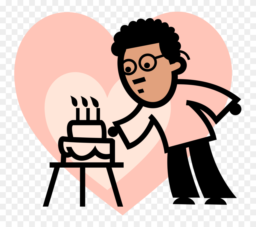 Vector Illustration Of African American Birthday Boy Clipart