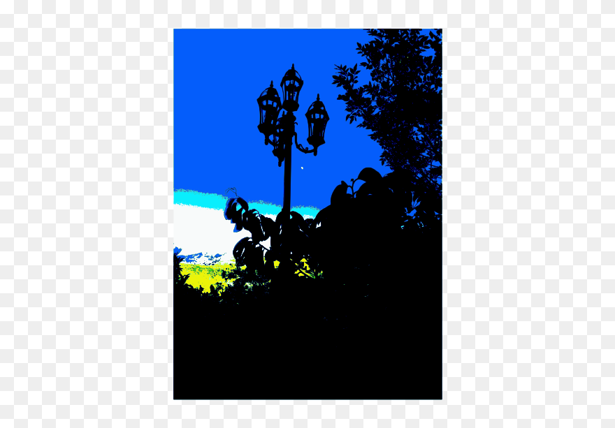 Forest Silhouette With Blue Sky - Palm Tree Clipart