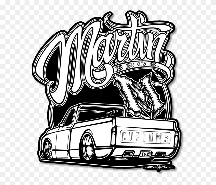 C10 Drawing Transparent & Png Clipart Free Download - Martin Bros Customs Logo