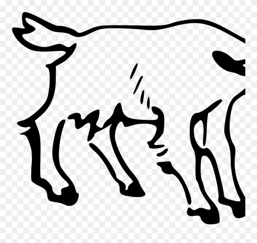 Outline Of A Goat Clipart