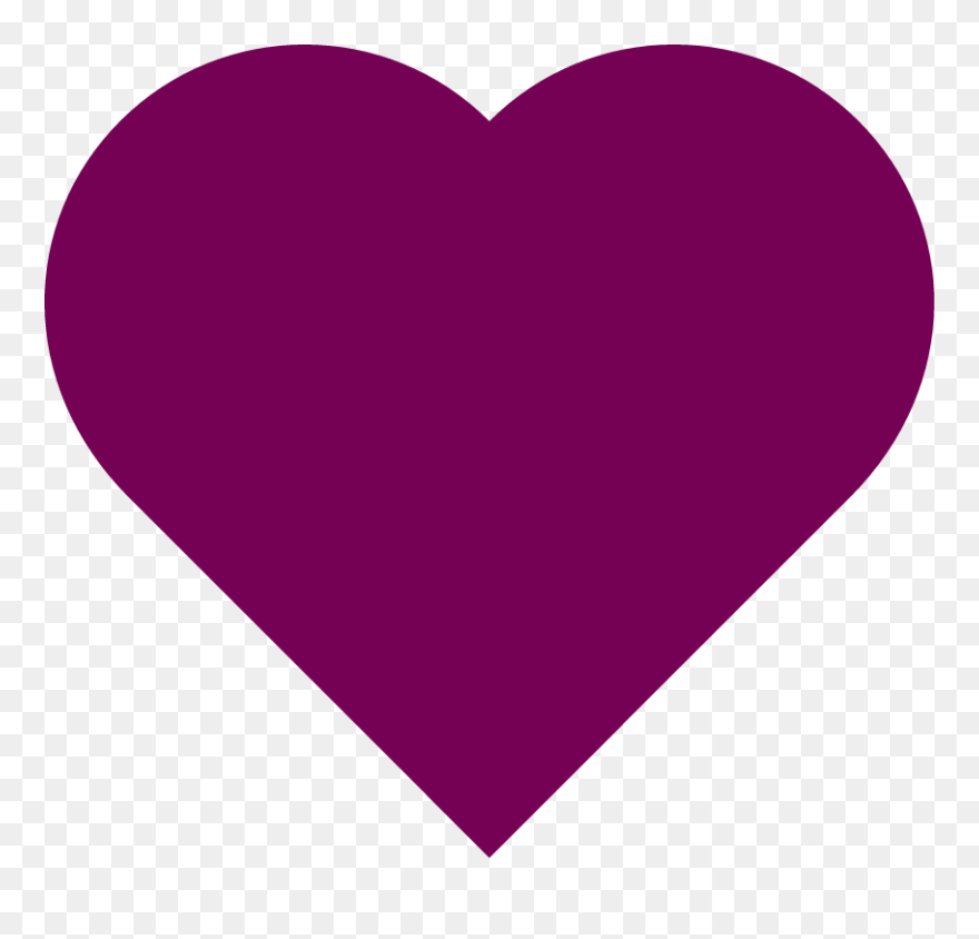 Pink Heart Clipart Png - Solid Heart Clipart Transparent Png