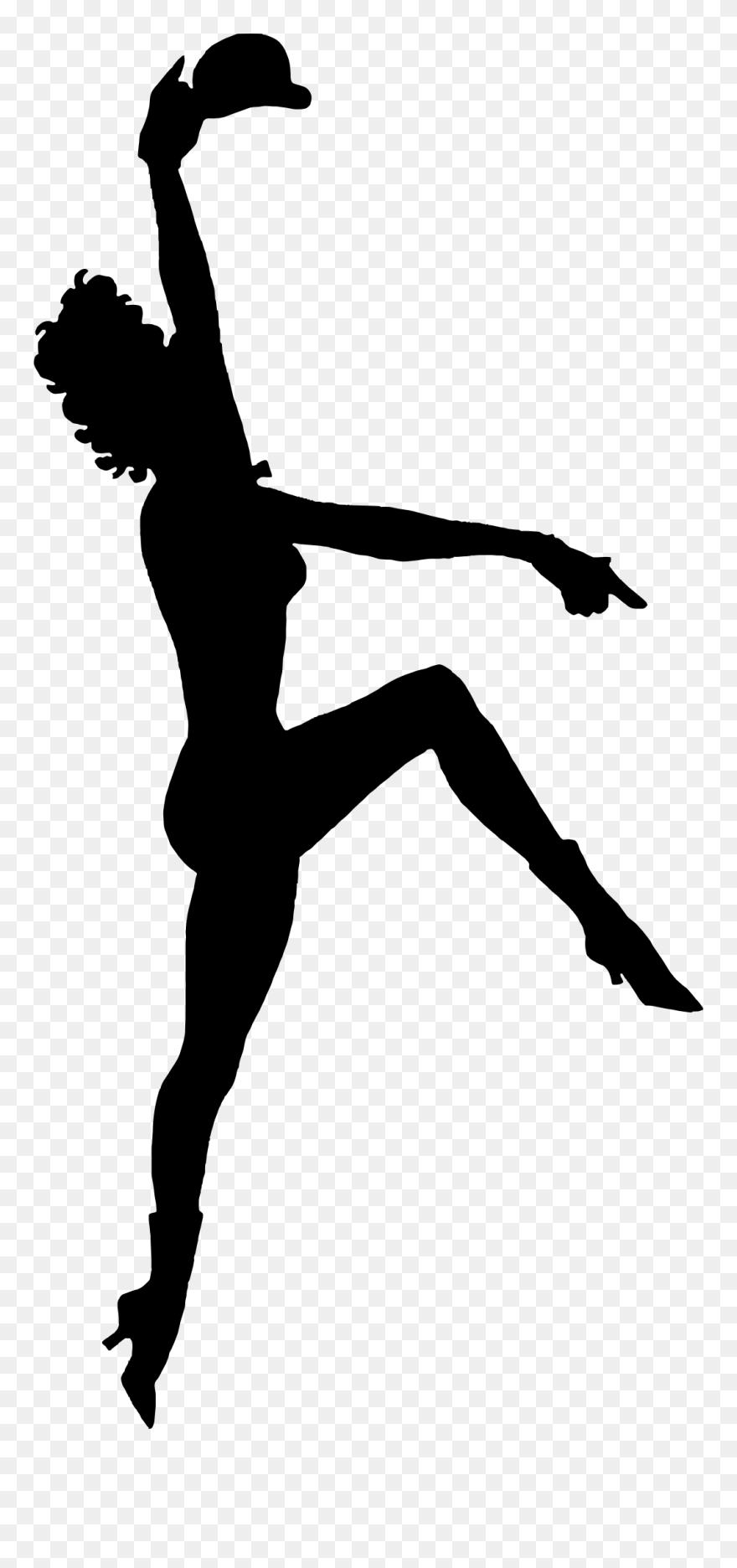 Lyrical Contemporary Dance Silhouette Clipart