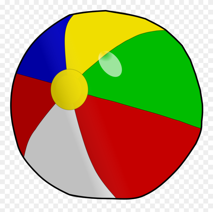 Beach Ball Svg Clip Arts - Beach Ball Clip Art - Png Download