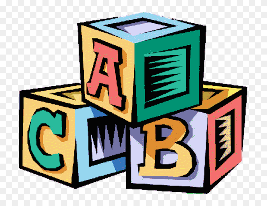 Alphabet Blocks Clipart Graphic Black And White Library - Letter Blocks Clipart Transparent - Png Download