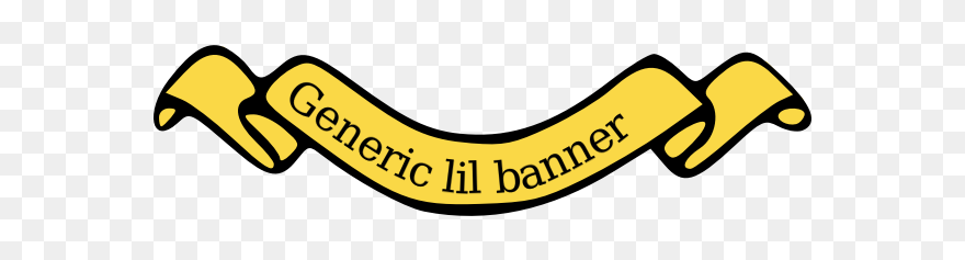 Vector Drawing Of Banner Old Style - Png Teks Clipart