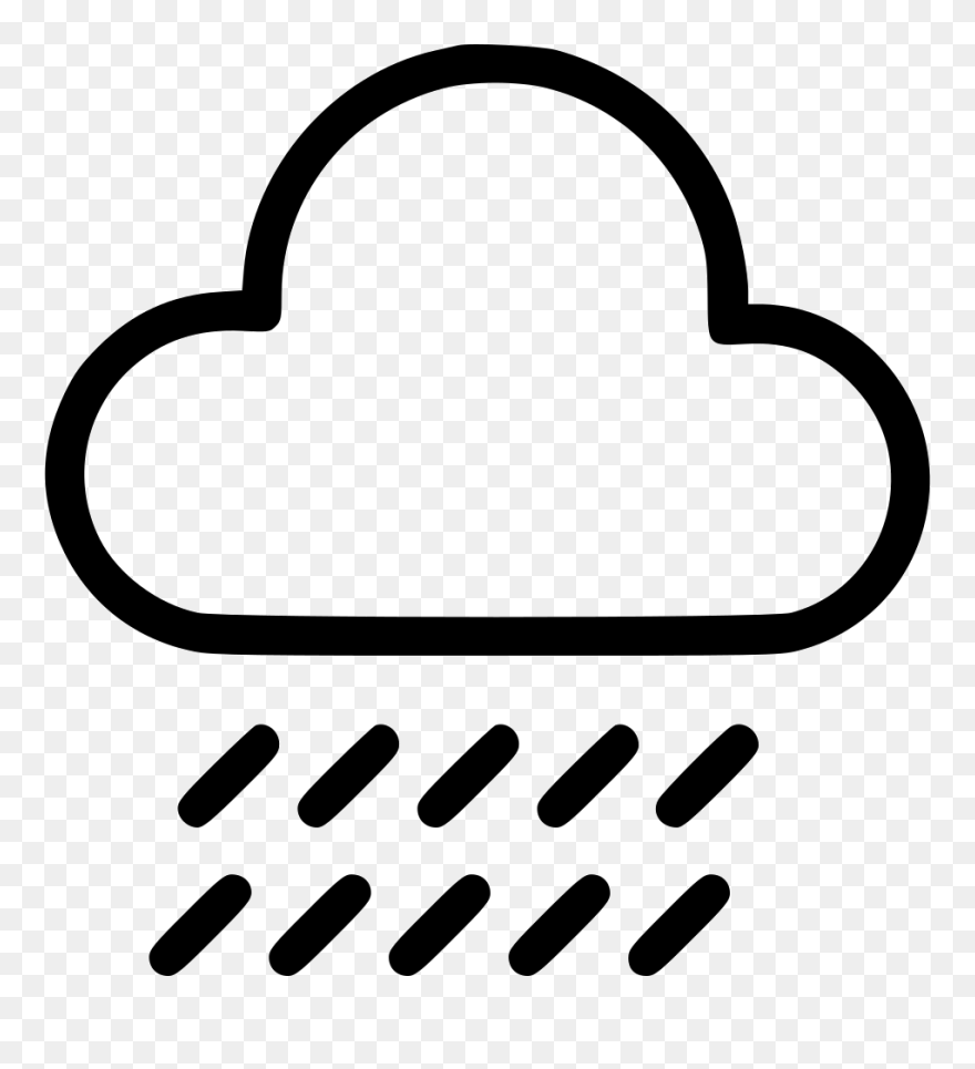 Weather Rain Cloud Clouds Cloudy Dark - Cloud With Rain And Lightning Symbol Clipart
