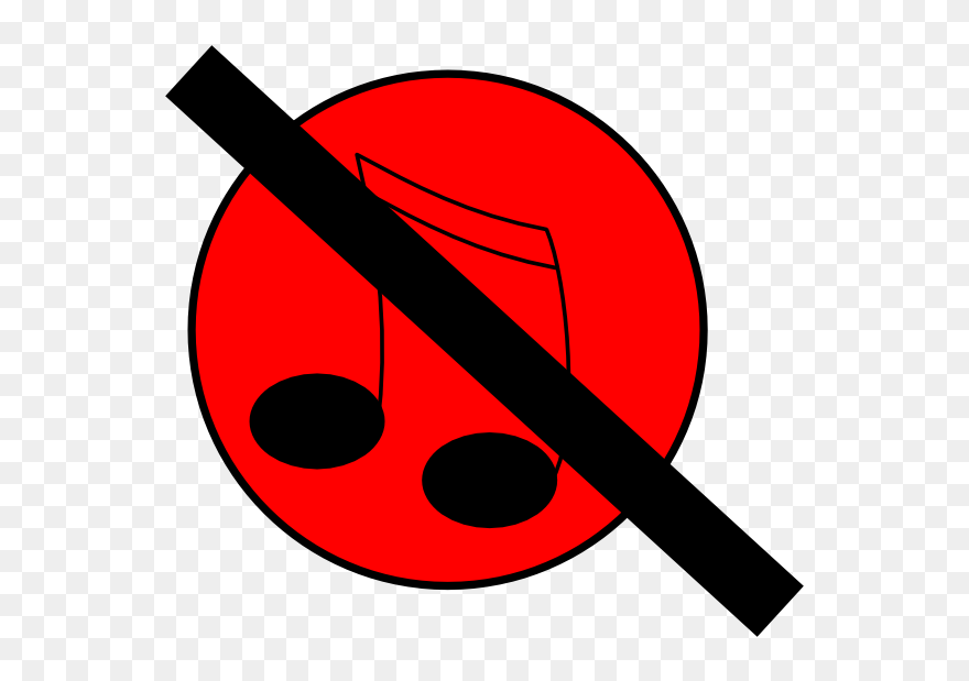 Free Music Note Clipart - No Music Clip Art - Png Download