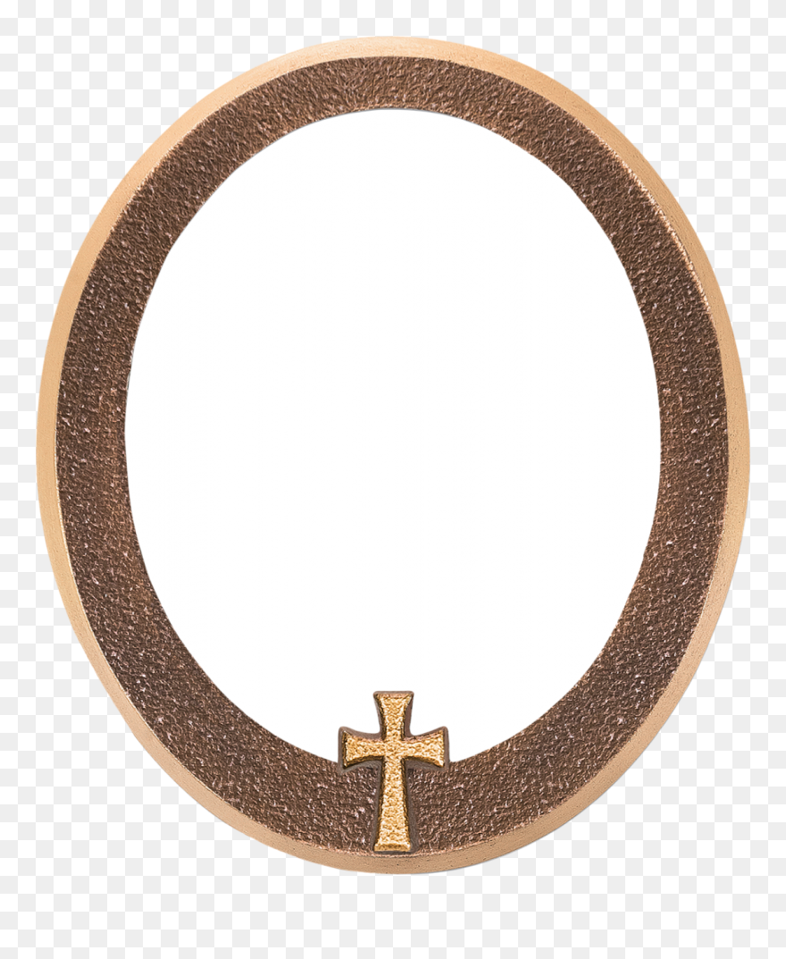 Memorial Portrait Frames Stands And Covers - Round Copper Mirror Clipart