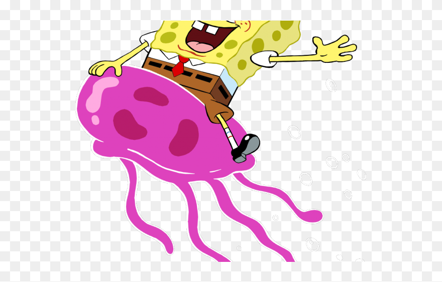 Jellie Clipart Spongebob Jellyfish - Spongebob In The Jellyfish - Png Download