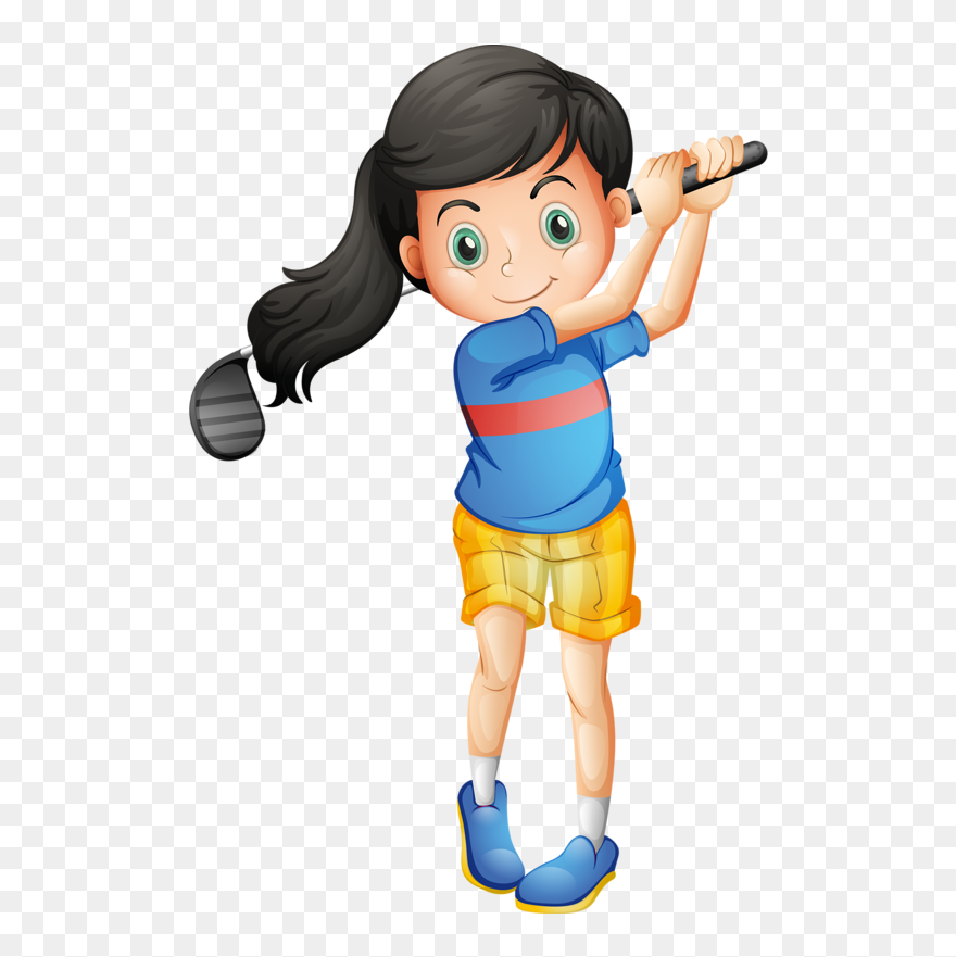 Little School Girl Clipart Clipart Royalty Free Яндекс - Sports Girl Golf Clipart - Png Download