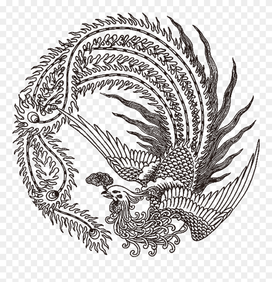 Collection Of Free Phoenix Drawing Dragon Download - Chinese Phoenix Clipart