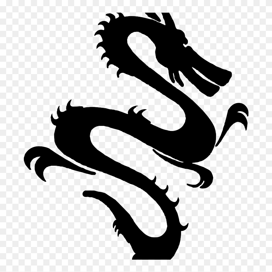 Free Dragon - Simple Chinese Dragon Logo Clipart